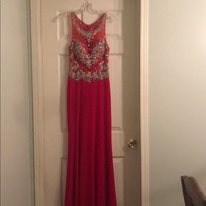 Red formal gown